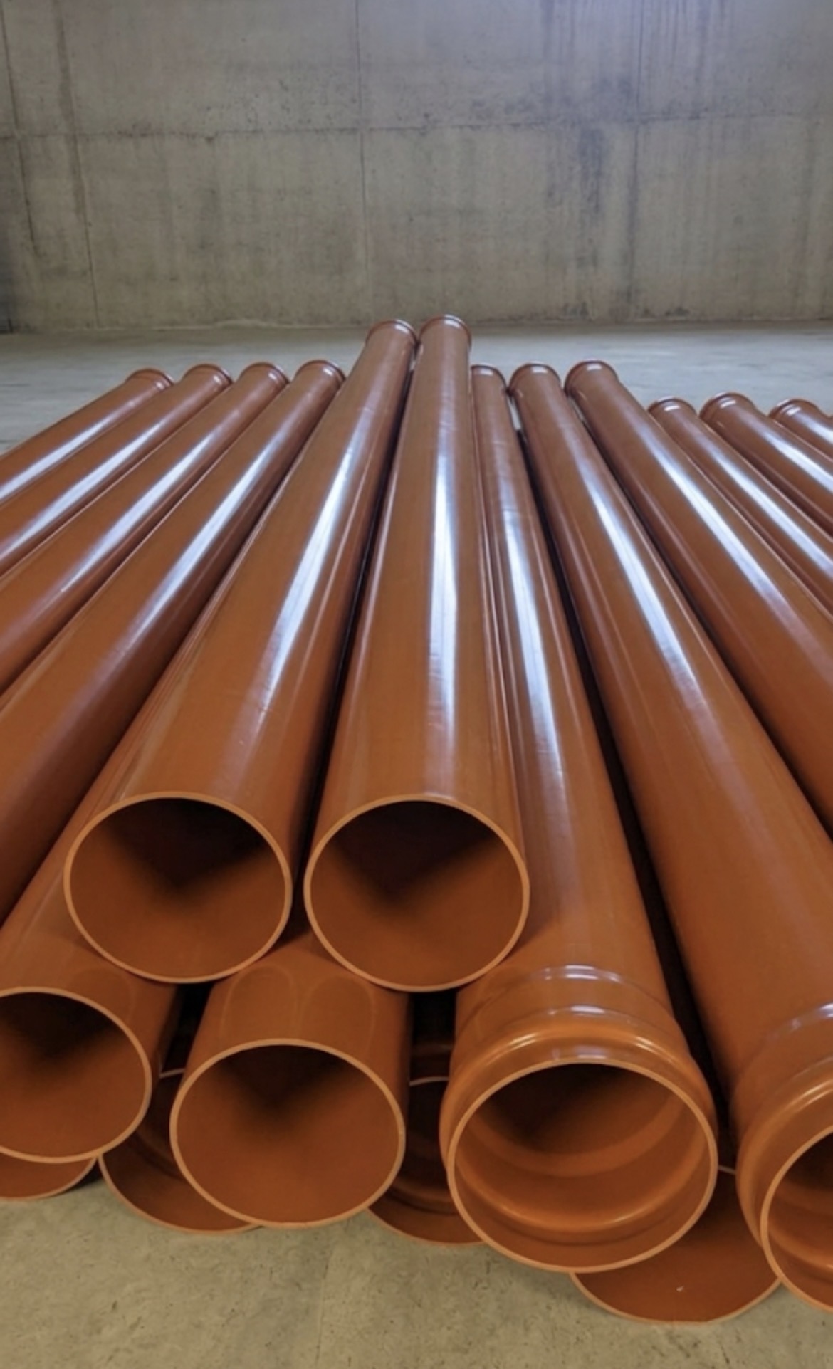 Tuyaux PVC assainissement ZPLAST, tubes orange